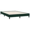 vidaXL Cama box spring con colch&oacute;n terciopelo verde oscuro 160x220 cm