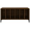 vidaXL Mueble discos madera contrachapada roble marr&oacute;n 100x38x48 cm