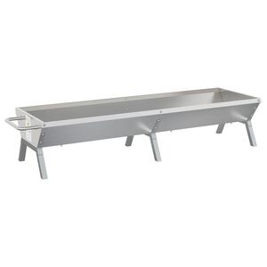 vidaXL Bandeja para barbacoa acero inoxidable plateado 158x42x31 cm
