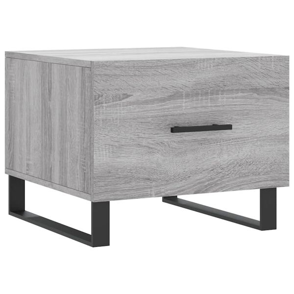 vidaXL Mesa de centro madera contrachapada gris Sonoma 50x50x40 cm