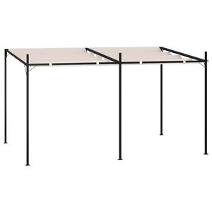 vidaXL Cenador con techo retr&aacute;ctil crema 400x300x233 cm