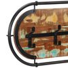 vidaXL Perchero de pared con 5 ganchos madera maciza reciclada