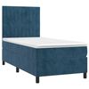 vidaXL Cama box spring con colch&oacute;n terciopelo azul oscuro 80x200 cm