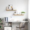 vidaXL Estante de pared 2 pcs Marr&oacute;n 80 x 23,5 x 4 cm