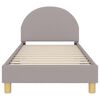 vidaXL Cama para ni&ntilde;os con cabecero Gris Claro 80 x 160 cm