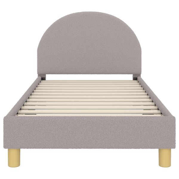 vidaXL Cama para ni&ntilde;os con cabecero Gris Claro 80 x 160 cm