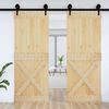 vidaXL Puerta NARVIK Natural 85 x 210 cm Madera de Pino S&oacute;lido