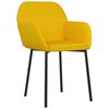 vidaXL Sillas de comedor 2 unidades terciopelo amarillo
