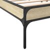 vidaXL Estructura cama madera ingeniería metal roble Sonoma 200x200 cm