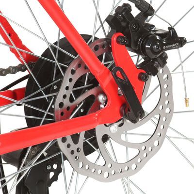 vidaXL Bicicleta montaña 21 velocidades 27,5 pulgadas rueda 50 cm rojo