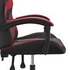 vidaXL Silla gaming cuero sintético negro y rojo vino tinto
