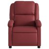 vidaXL Sill&oacute;n de masaje reclinable de cuero artificial rojo tinto