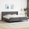 vidaXL Estructura de cama con colch&oacute;n Gris oscuro 200 x 200 cm