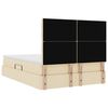 vidaXL Cama con almacenamiento y colch&oacute;n Crema 140 x 200 cm Poli&eacute;ster