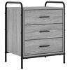 vidaXL Mesa de noche Sonoma gris 48 x 36,5 x 60 cm