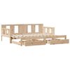 vidaXL Sof&aacute; cama nido con cajones sin colch&oacute;n 80x200 cm