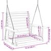 vidaXL Silla columpio jard&iacute;n con cadenas de metal madera abeto marr&oacute;n