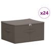vidaXL Caja de Almacenamiento 24 pcs Gris 43 x 34 x 23 cm