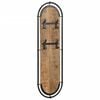 vidaXL Percheros de pared 4 ganchos 2 uds madera maciza mango rugosa