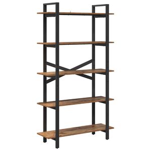 vidaXL Estante de libros 5 niveles 100 x 33,5 x 178 cm Madera Vieja