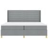vidaXL Cama tipo Box Spring con colch&oacute;n Gris Claro 140 x 200 cm tela