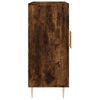 vidaXL Aparador de madera de ingenier&iacute;a roble ahumado 90x34x80 cm