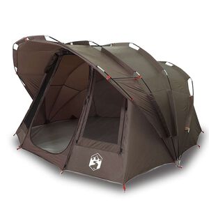 vidaXL Tienda de pesca para 5 personas impermeable marr&oacute;n
