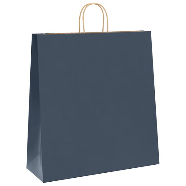 vidaXL Bolsas de papel con asas 50 uds azul 45x17x48 cm