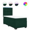vidaXL Cama box spring con colch&oacute;n terciopelo verde oscuro 90x200 cm