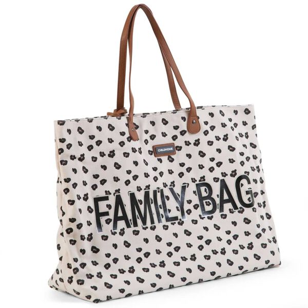 CHILDHOME Bolso de pa&ntilde;ales Family Bag lona leopardo