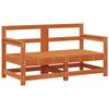 vidaXL Conjunto de Sof&aacute;s de Jard&iacute;n 6 pcs Marr&oacute;n Cera Pino macizo