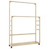 vidaXL Perchero con estantes y ruedas 90x35x155 cm bamb&uacute;