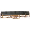 vidaXL Conjunto de sof&aacute;s de exterior 7 pcs Natural y Antracita