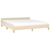 vidaXL Cama sin colch&oacute;n tela color crema 180x200 cm