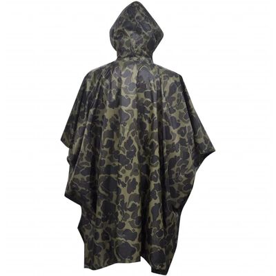 130867 Waterproof Army Rain Poncho for Camping/Hiking Camouflage