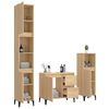 vidaXL Set de muebles de ba&ntilde;o 3 pzas madera contrachapada roble sonoma