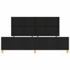 vidaXL Estructura de cama con cabecera Negro 200 x 200 cm tela