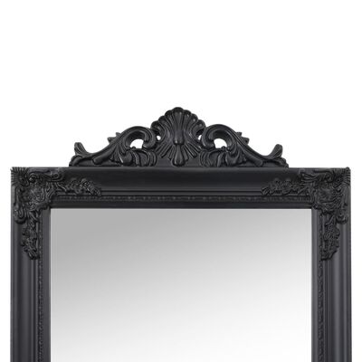 vidaXL Espejo de pie negro 45x180 cm