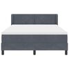 vidaXL Cama tipo Box Spring Gris oscuro 190 x 140 cm Terciopelo