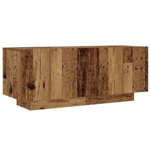 vidaXL Mesita de noche madera contrachapada madera vieja 100x35x40 cm