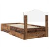 vidaXL Estructura de cama con cabecera Madera vieja 100 x 200 cm