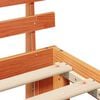 vidaXL Estructura de cama con cabecera Marr&oacute;n cera 90 x 200 cm