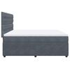 vidaXL Cama box spring con colch&oacute;n terciopelo gris oscuro 200x200 cm