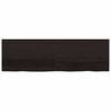 vidaXL Encimera de baño madera tratada marrón oscuro 200x60x(2-4) cm
