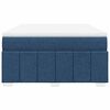 vidaXL Cama box spring con colch&oacute;n tela azul 140x190 cm