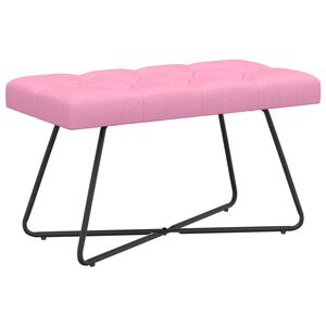 vidaXL Banco con tapicer&iacute;a con botones Rosa 80 x 40 x 46 cm Tela