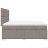 vidaXL Cama box spring con colch&oacute;n tela gris taupe 200x200 cm