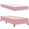 vidaXL Estructura de cama con colch&oacute;n Rosa 90 x 200 cm tela
