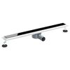 vidaXL Desag&uuml;e de ducha con tapa de vidrio y sif&oacute;n 360&deg; Negro 80 cm