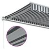 vidaXL Toldo retráctil manual gris antracita y blanco 350x250 cm